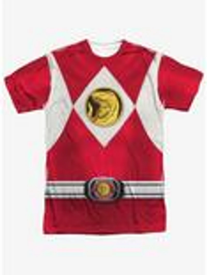 Mighty Morphin' Power Rangers Red Ranger Emblem Sublimated T-Shirt