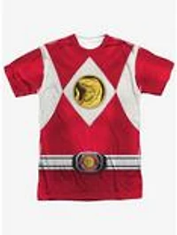 Mighty Morphin' Power Rangers Red Ranger Emblem Sublimated T-Shirt