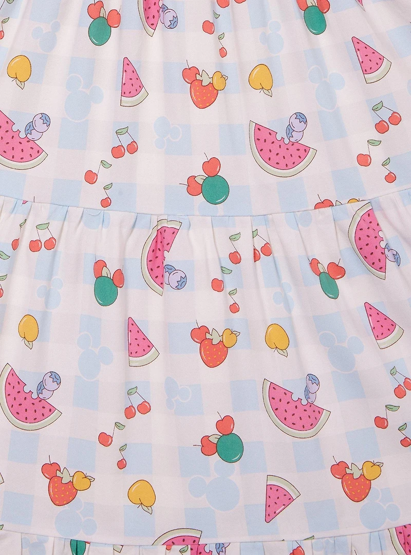 Disney Mickey Mouse Gingham Fruits Allover Print Tank Dress - BoxLunch Exclusive