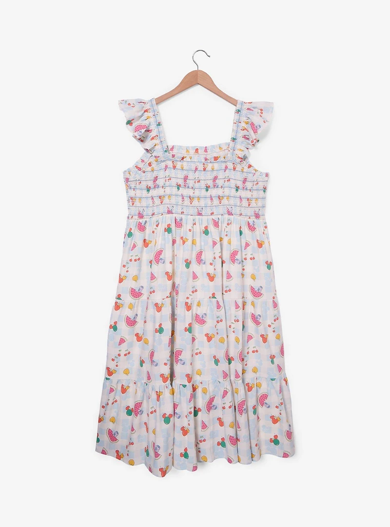 Disney Mickey Mouse Gingham Fruits Allover Print Plus Tank Dress - BoxLunch Exclusive