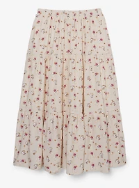 Disney Beauty and the Beast Chip & Roses Allover Print Maxi Skirt