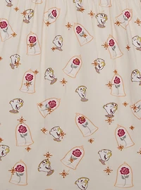 Disney Beauty and the Beast Chip & Roses Allover Print Maxi Skirt