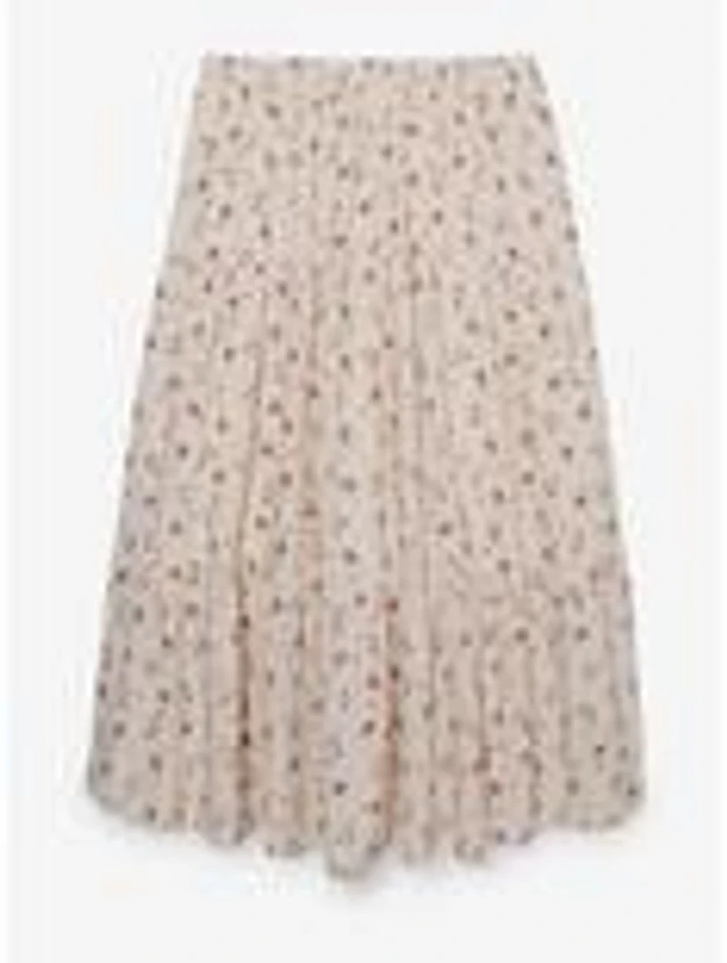 Disney Beauty and the Beast Chip & Roses Allover Print Plus Maxi Skirt