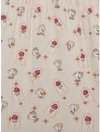 Disney Beauty and the Beast Chip & Roses Allover Print Plus Maxi Skirt