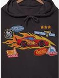 Disney Pixar Cars Lightning McQueen Badges Hoodie — BoxLunch Exclusive