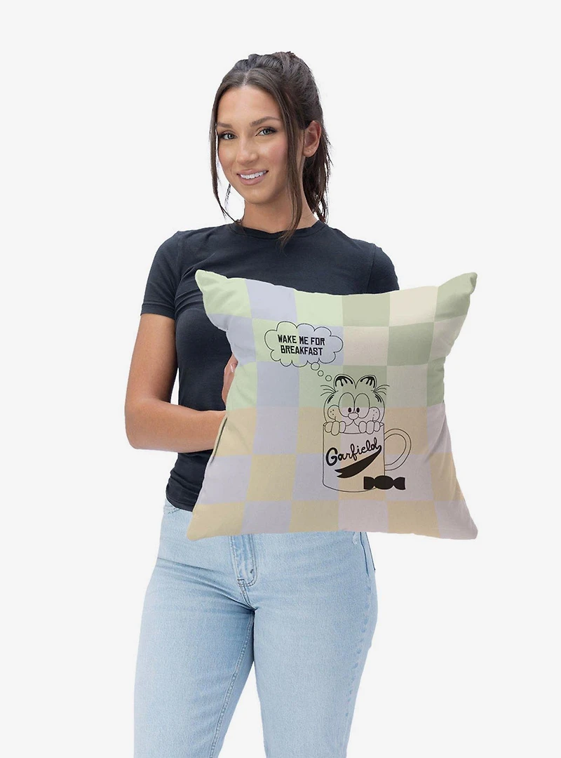 Garfield Wake Me Throw Pillow