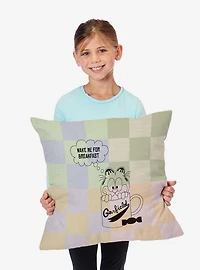 Garfield Wake Me Throw Pillow