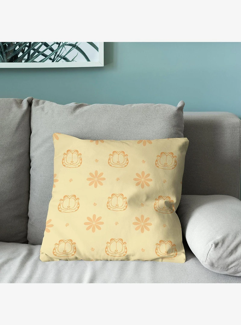 Garfield Flower Powerful Throw Pillow