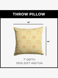 Garfield Flower Powerful Throw Pillow