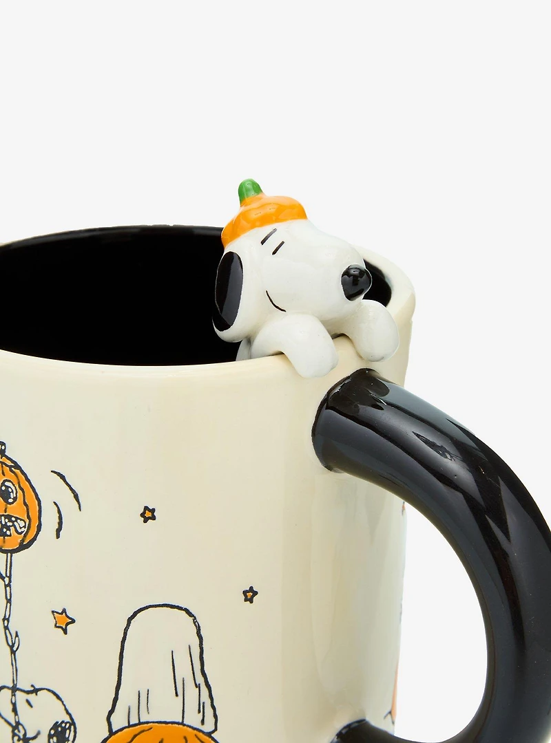 Peanuts Pumpkin Patch Scene Peeking Snoopy Mug - BoxLunch Exclusive