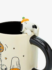 Peanuts Pumpkin Patch Scene Peeking Snoopy Mug - BoxLunch Exclusive