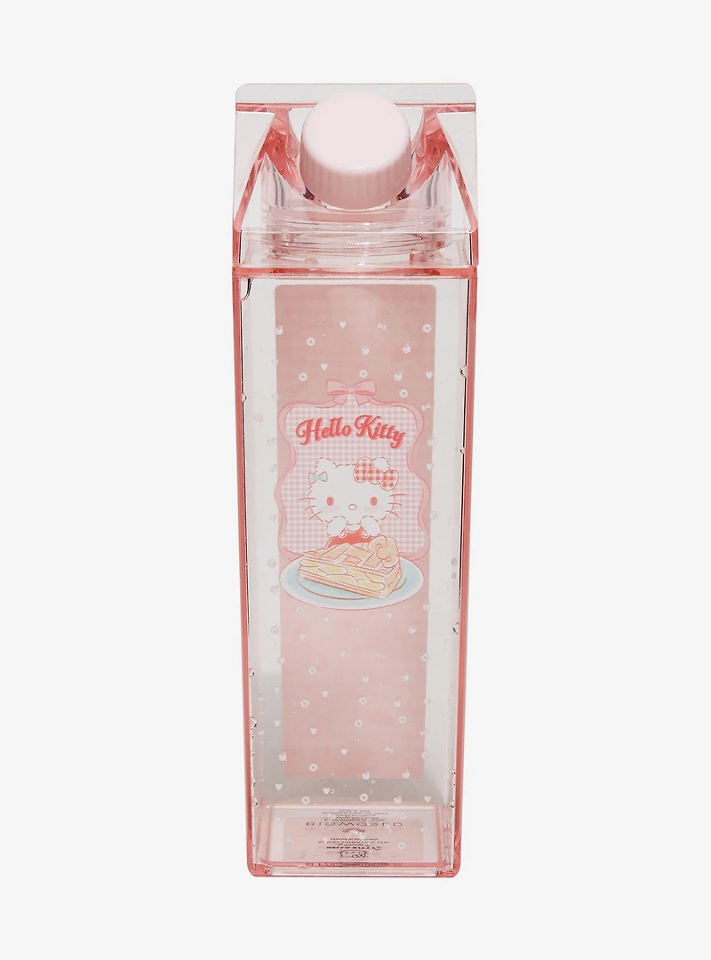 Sanrio Hello Kitty Gingham Milk Carton Water Bottle — BoxLunch Exclusive