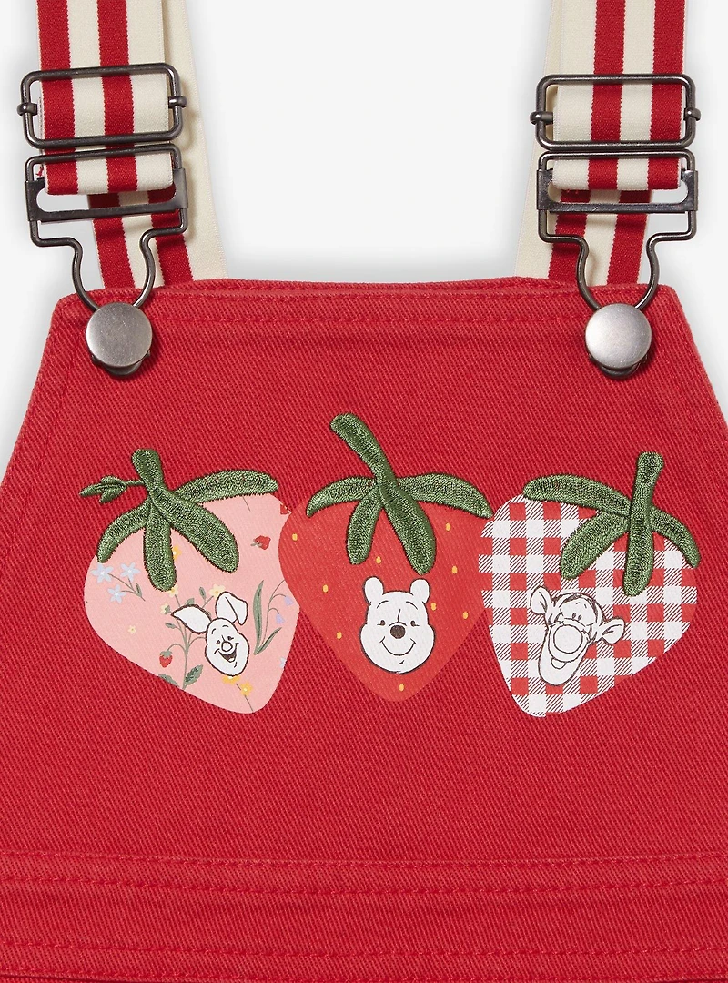 Disney Winnie the Pooh Strawberry Denim Toddler Overall Dress — BoxLunch Exclusive