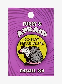 Possum Do Not Perceive Me Glitter Enamel Pin