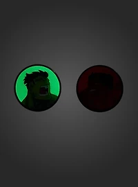 Marvel Red & Green Hulk Glow-in-the-Dark Enamel Pin Set