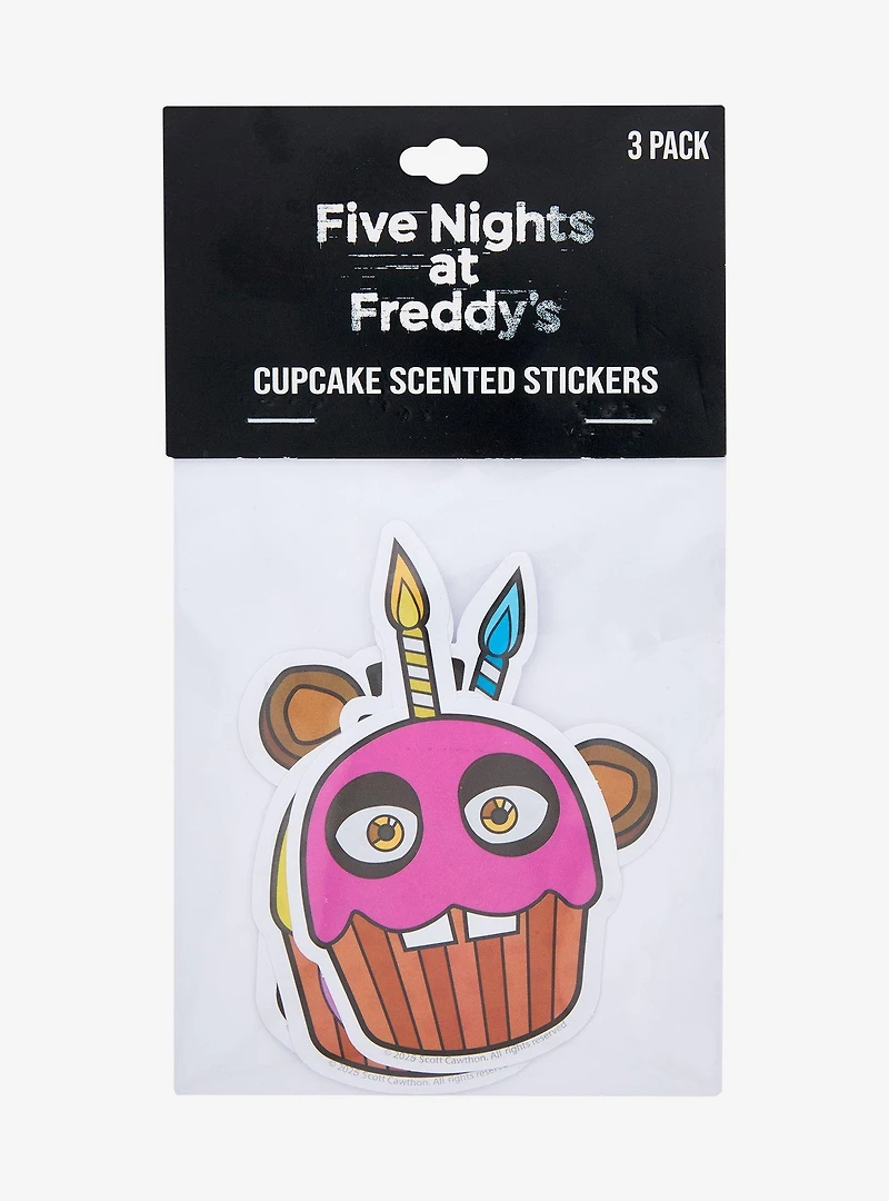 Five Nights at Freddy's Cupcake Characters Cupcake Scented Sticker Set