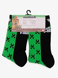 Minecraft Creeper Green Father & Son Sock Set