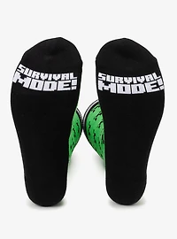 Minecraft Creeper Green Father & Son Sock Set