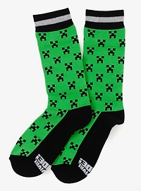 Minecraft Creeper Green Father & Son Sock Set