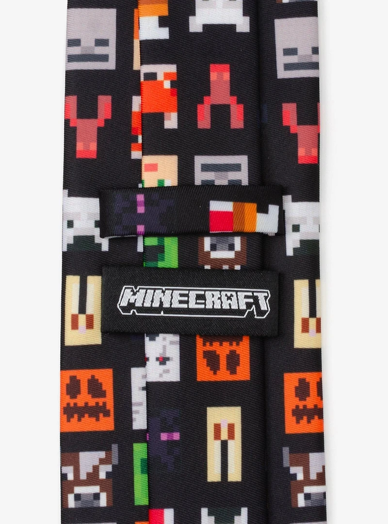 Minecraft Character Black Men's Tie