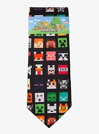 Minecraft Character Black Men's Tie