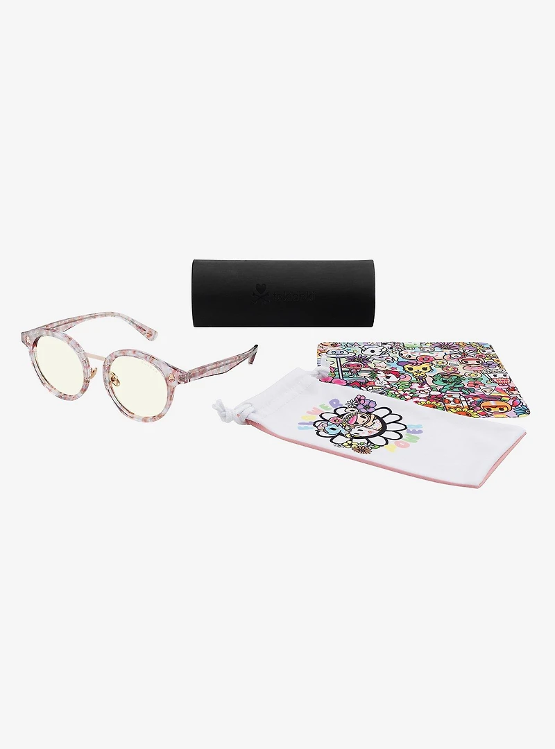 GUNNAR x tokidoki Flower Power Clear Tint Blue Light Glasses