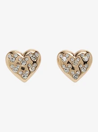 Our Universe Disney Mickey Mouse Rhinestone Heart Earrings — BoxLunch Exclusive