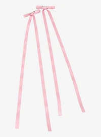 Pink Ribbon Bow Hair Clip Set - BoxLunch Exclusive