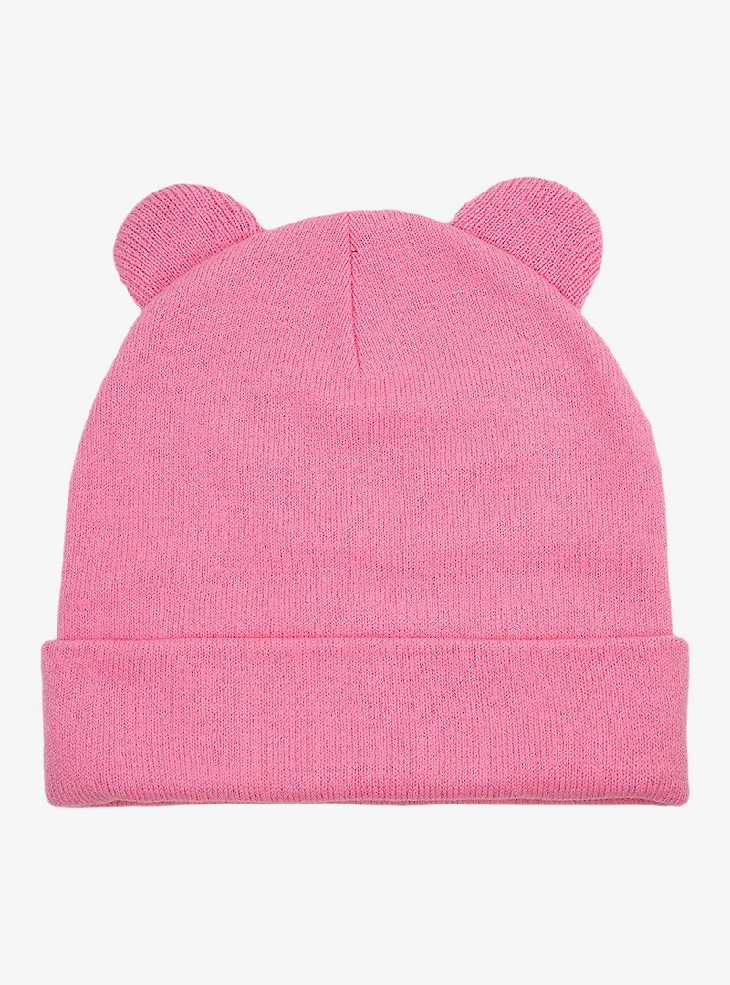Care Bears Cheer Bear Face Acrylic Knit Beanie With Ears