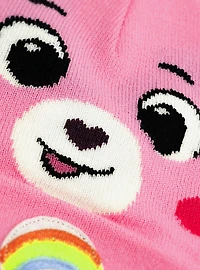 Care Bears Cheer Bear Face Acrylic Knit Beanie With Ears