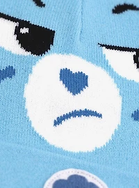 Care Bears Grumpy Bear Face Acrylic Knit Beanie With Ears