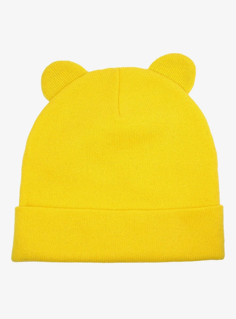 Care Bears Funshine Bear Face Acrylic Knit Beanie With Ears