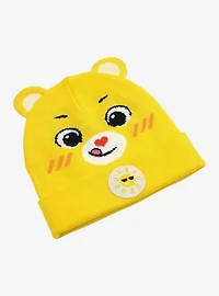 Care Bears Funshine Bear Face Acrylic Knit Beanie With Ears