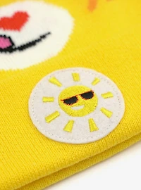 Care Bears Funshine Bear Face Acrylic Knit Beanie With Ears