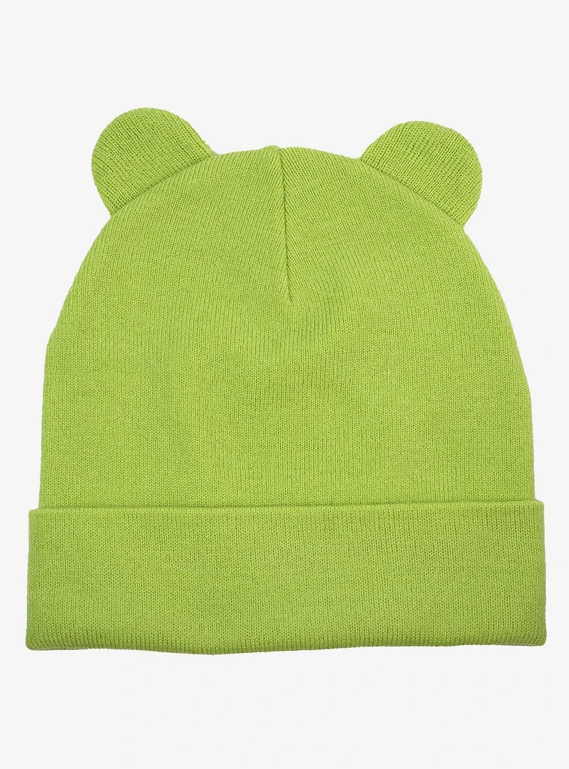 Care Bears Good Luck Bear Face Acrylic Knit Beanie With Ears