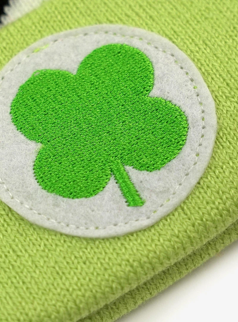 Care Bears Good Luck Bear Face Acrylic Knit Beanie With Ears