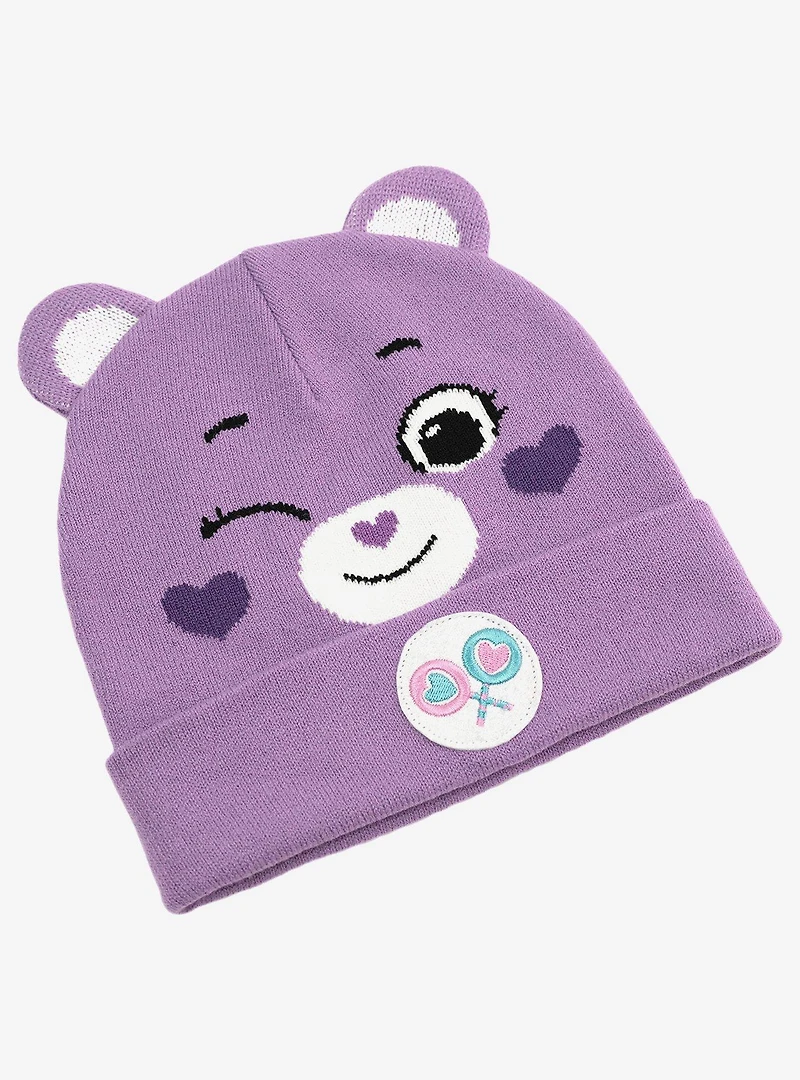 Care Bears Share Bear Face Acrylic Knit Beanie With Ears