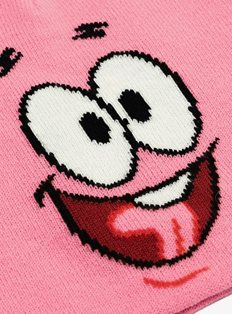 SpongeBob SquarePants Patrick Face Acrylic Knit Beanie Without Cuff