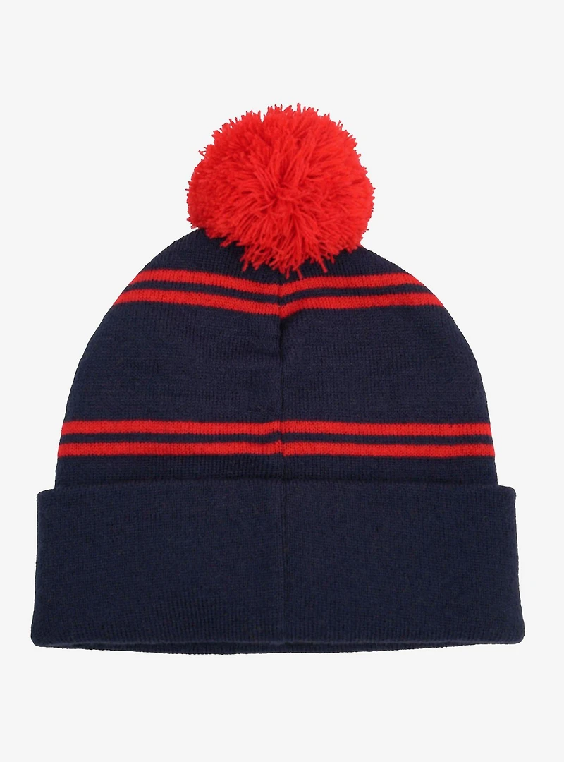 Top Gun Knit Acrylic Knit Beanie With Pom