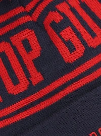 Top Gun Knit Acrylic Knit Beanie With Pom