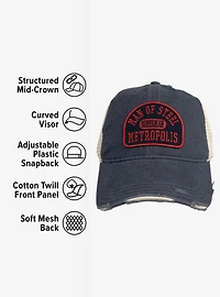 DC Comics Superman Pill Arc Vintage Cotton Twill Trucker Cap