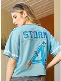 Marvel The Fantastic Four: First Steps Sue Storm Women's Cropped Football Jersey - BoxLunch Exclusive