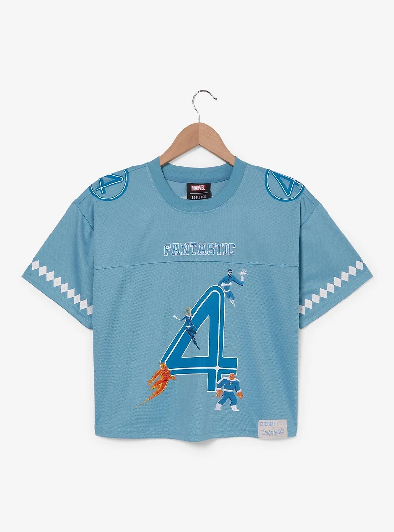 Marvel The Fantastic Four: First Steps Sue Storm Women's Cropped Football Jersey - BoxLunch Exclusive