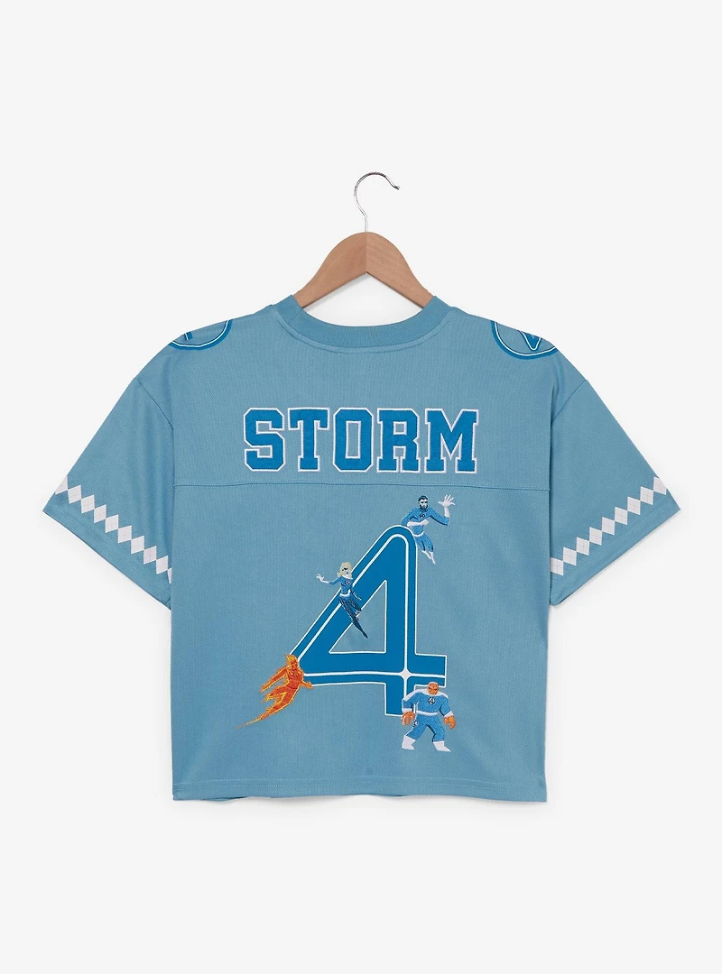 Marvel The Fantastic Four: First Steps Sue Storm Women's Cropped Football Jersey - BoxLunch Exclusive