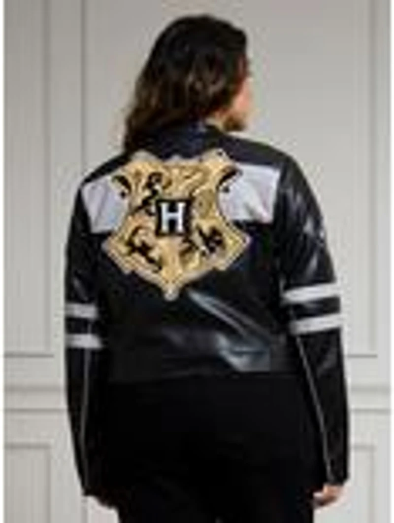 Harry Potter Hogwarts Moto Women's Plus Faux Leather Jacket - BoxLunch Exclusive