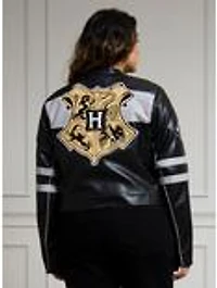 Harry Potter Hogwarts Moto Women's Plus Faux Leather Jacket - BoxLunch Exclusive