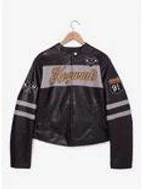 Harry Potter Hogwarts Moto Women's Plus Faux Leather Jacket - BoxLunch Exclusive