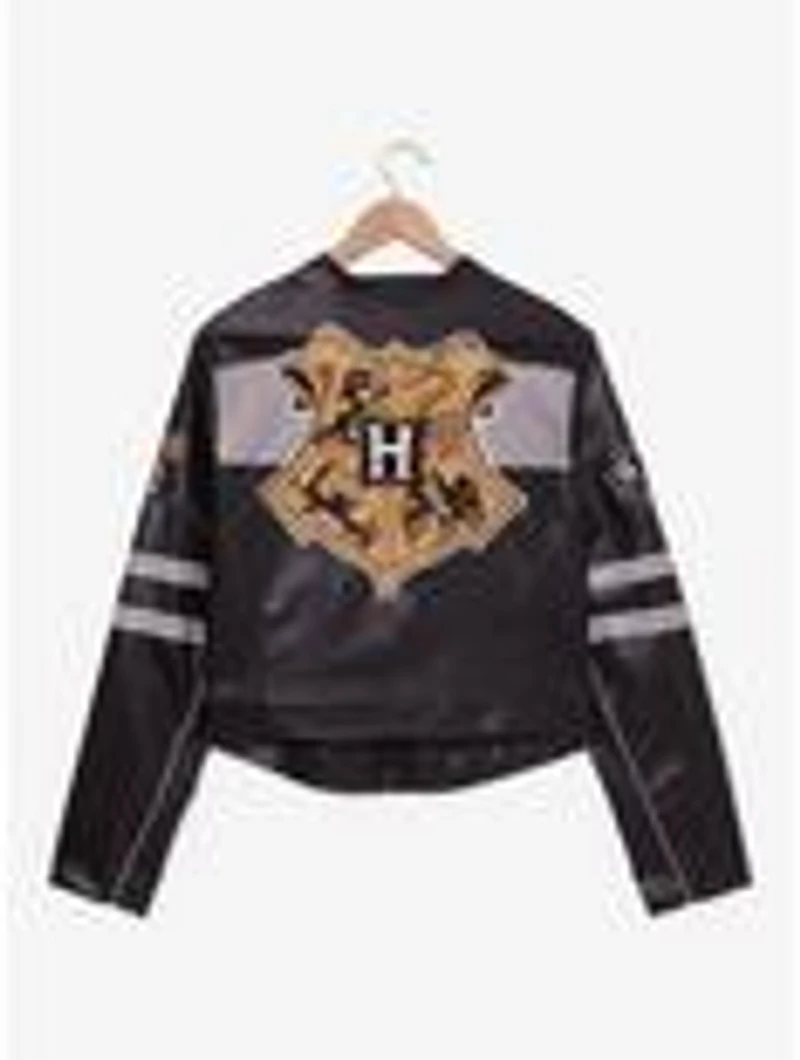 Harry Potter Hogwarts Moto Women's Plus Faux Leather Jacket - BoxLunch Exclusive