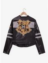 Harry Potter Hogwarts Moto Women's Plus Faux Leather Jacket - BoxLunch Exclusive