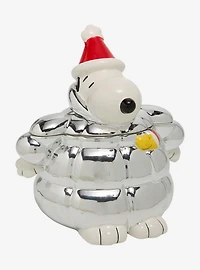 Peanuts Snoopy Chrome Puffer Cookie Jar
